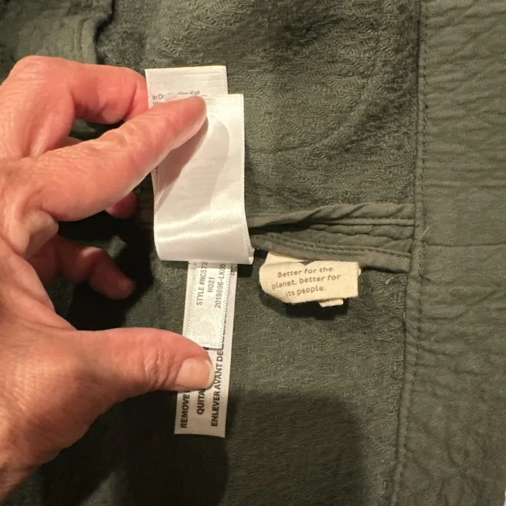 Madewell diamond jacquard shaw blazer olive green women's size small 100%Cotton - Image 10