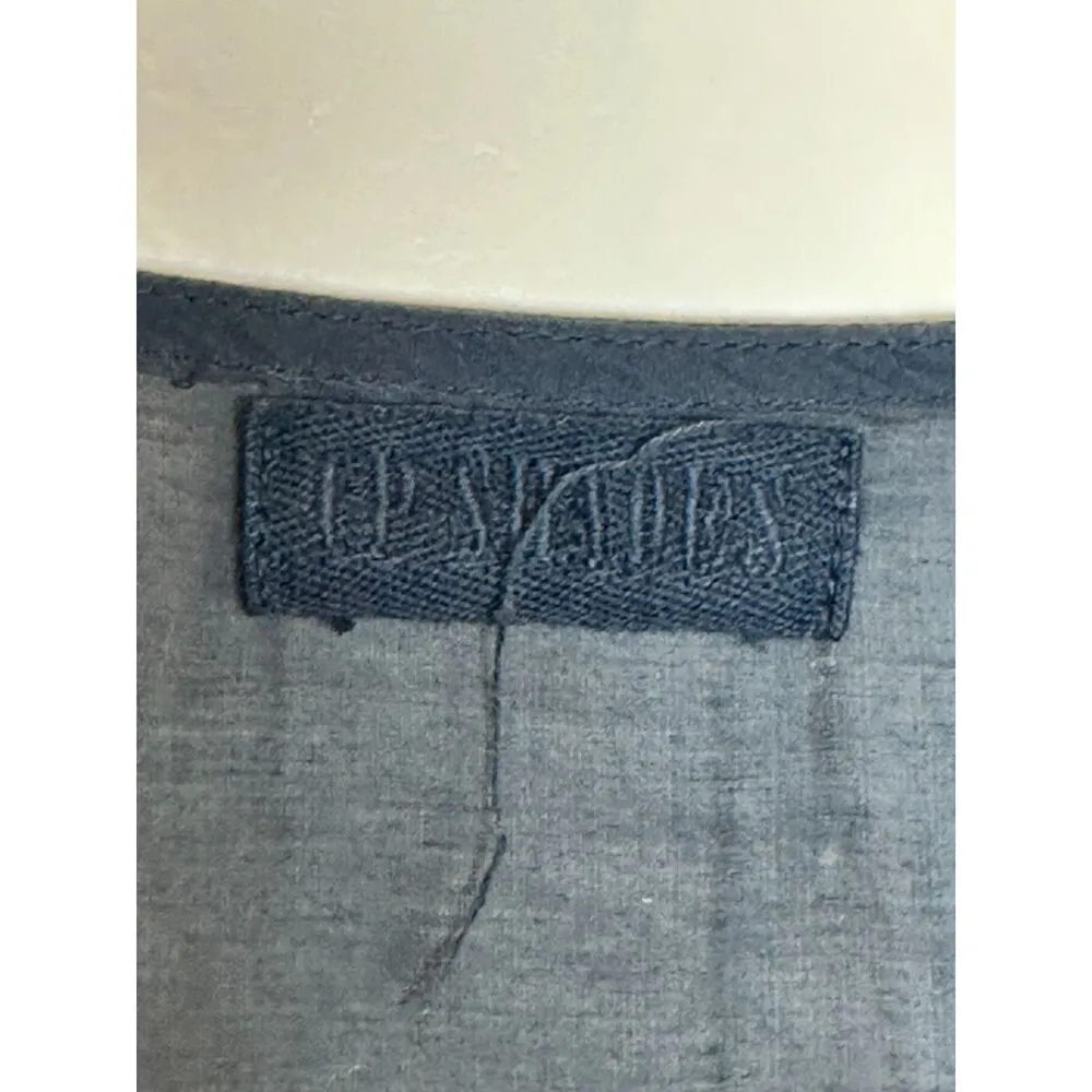 CP Shades  Women's Size S Blue Julia Midi Dress Sleeveless Plunge Neck EUC - Image 4