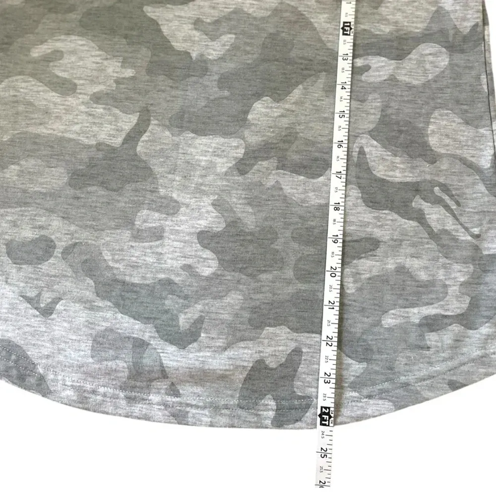Jane and Delancey Gray Camo Shoulder Cutout Shirt S Military Chic Utility Core‎ - Image 7