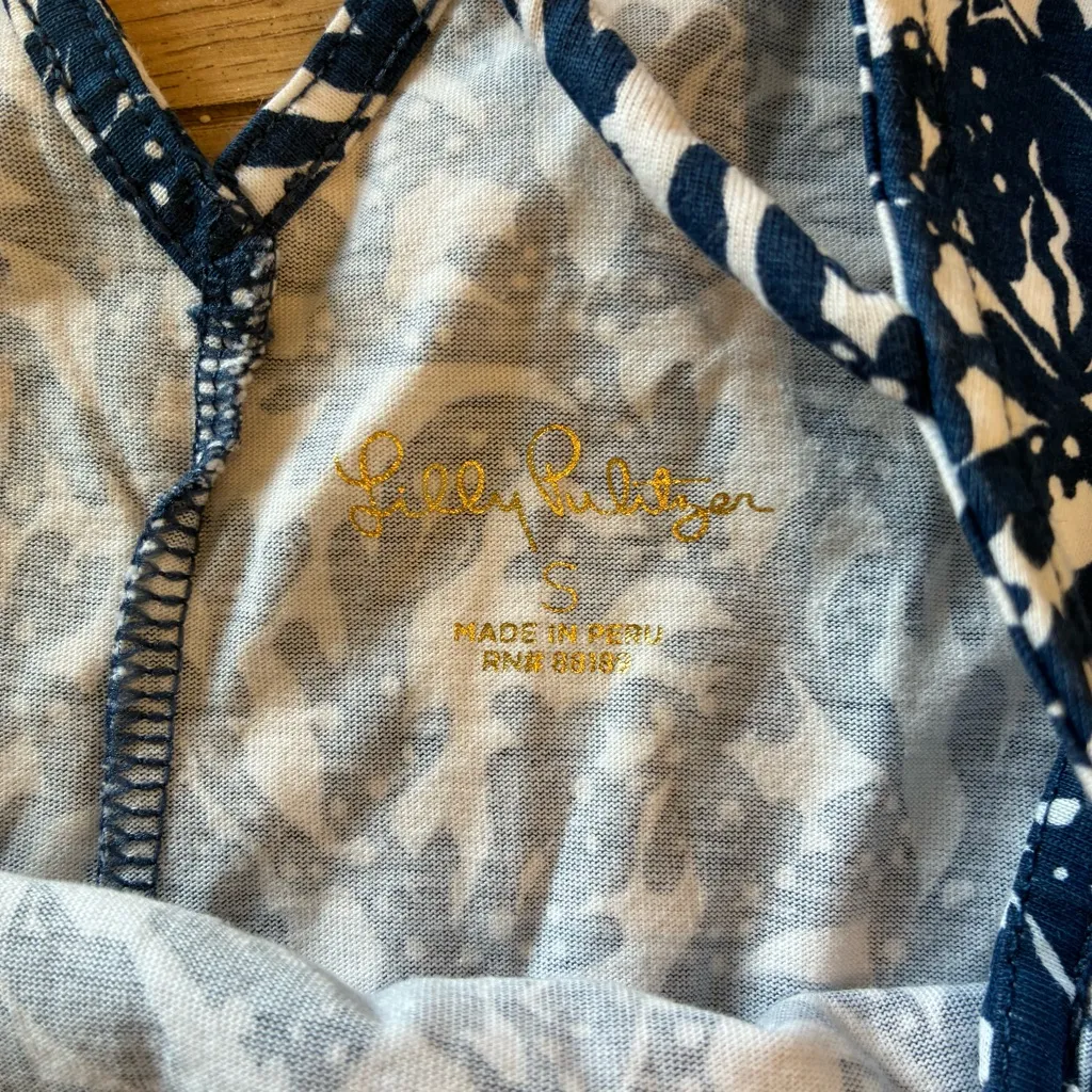 Lilly Pulitzer Kristen Flounce Dress Sleeveless Shift Pima Cotton Size S - Image 4