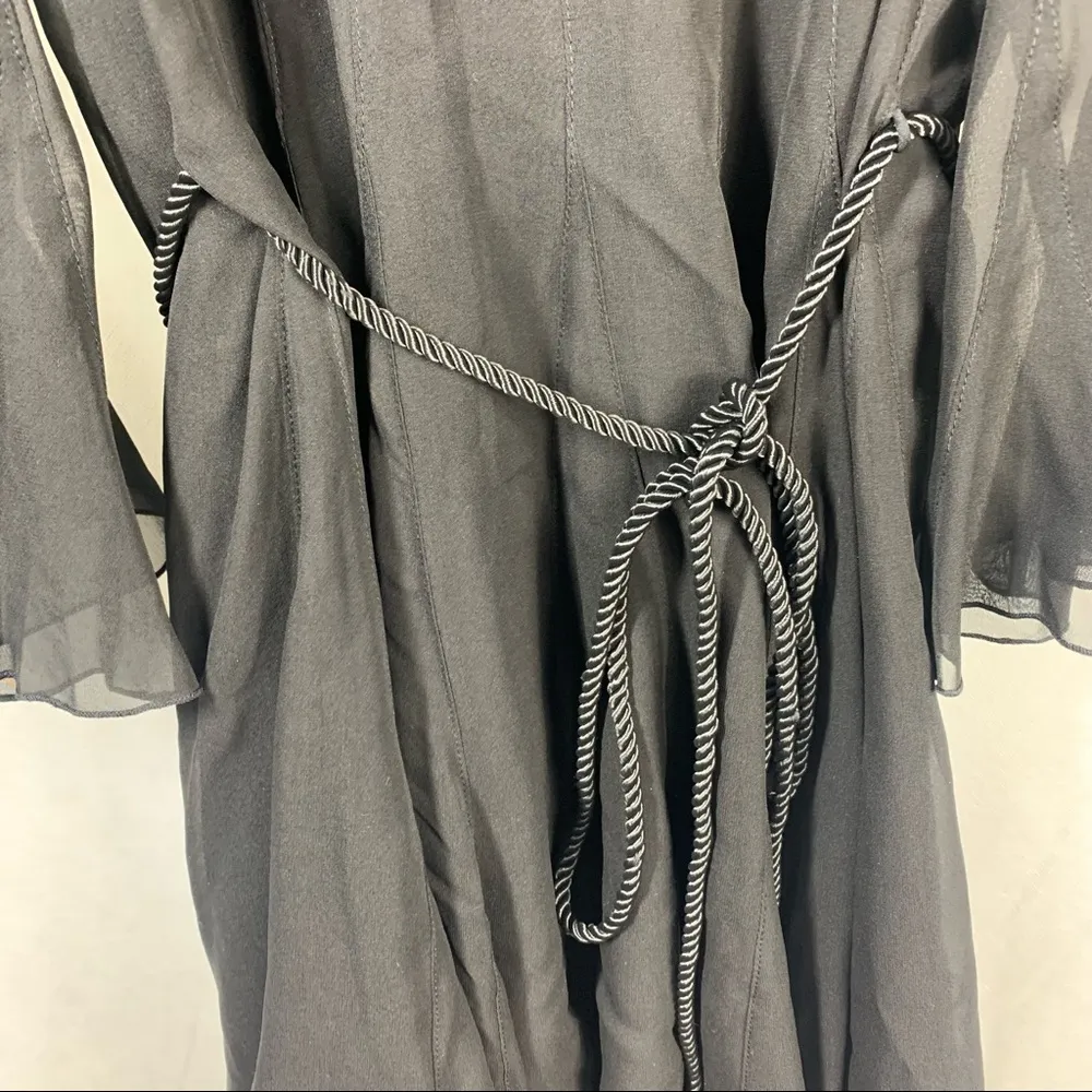 La Ligne 100% silk India mini dress in black size small - Image 9