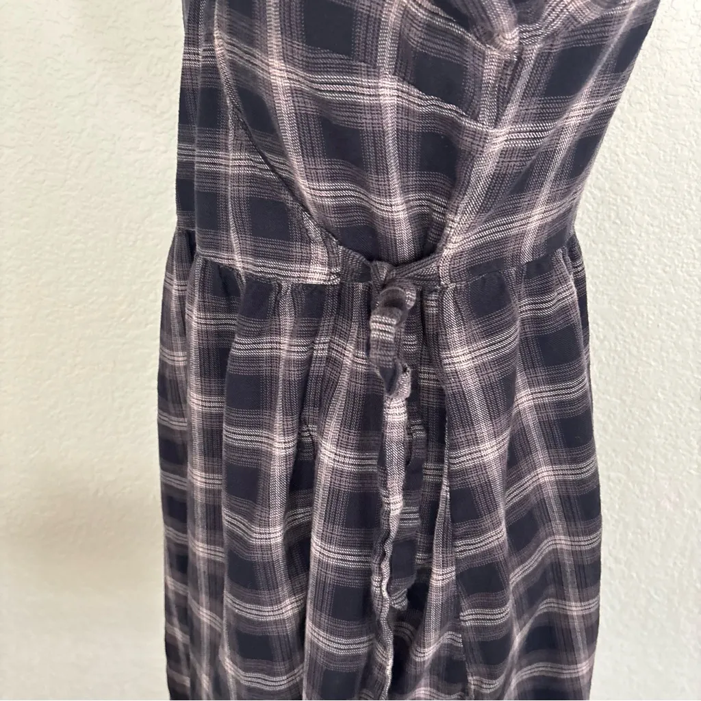 American Eagle Outfitters Dark Plaid Long Sleeve Dress - Image 7