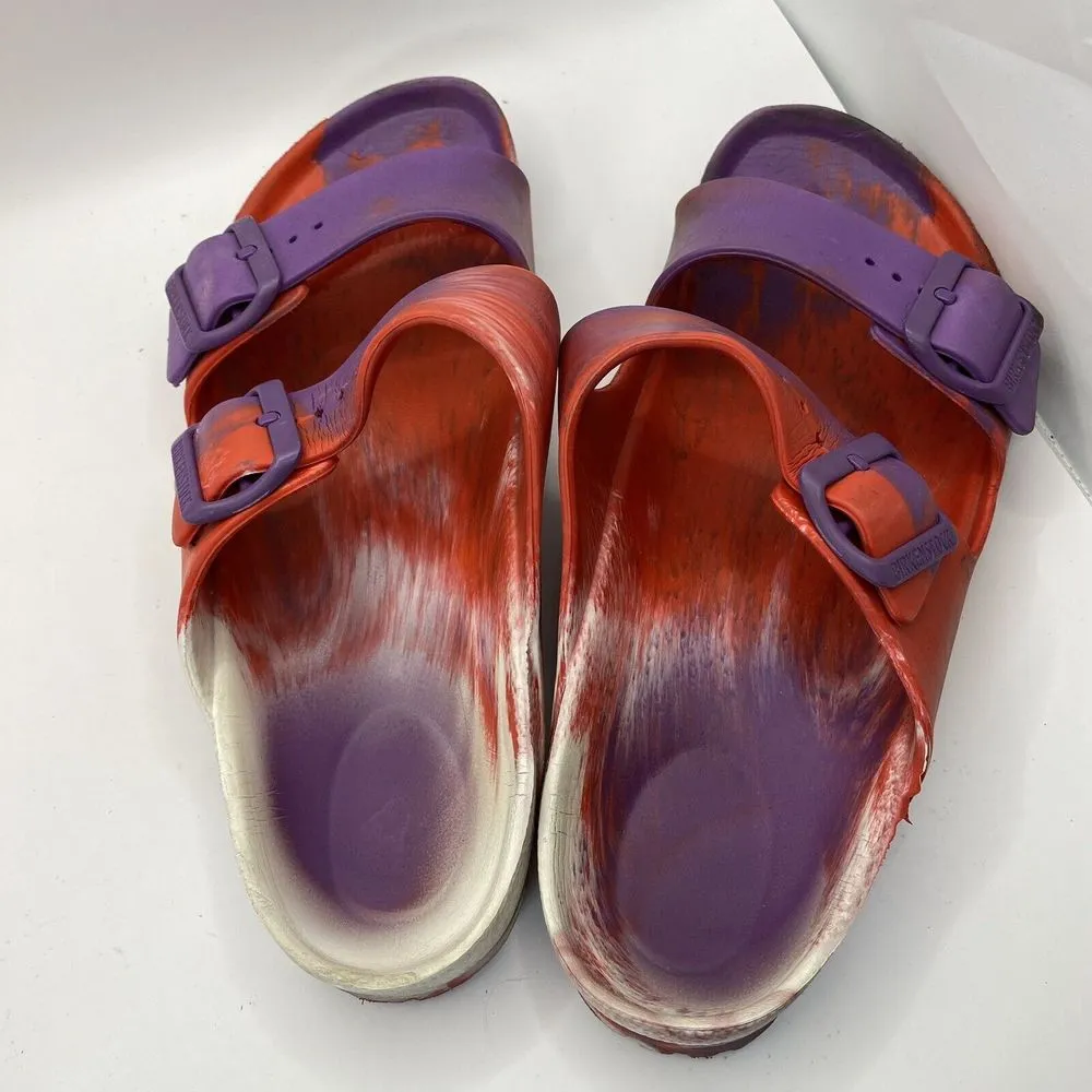 BIRKENSTOCK Slides EU 38 US W7 M5 Arizona Essentials EVA‎ Tie Dye - Image 6