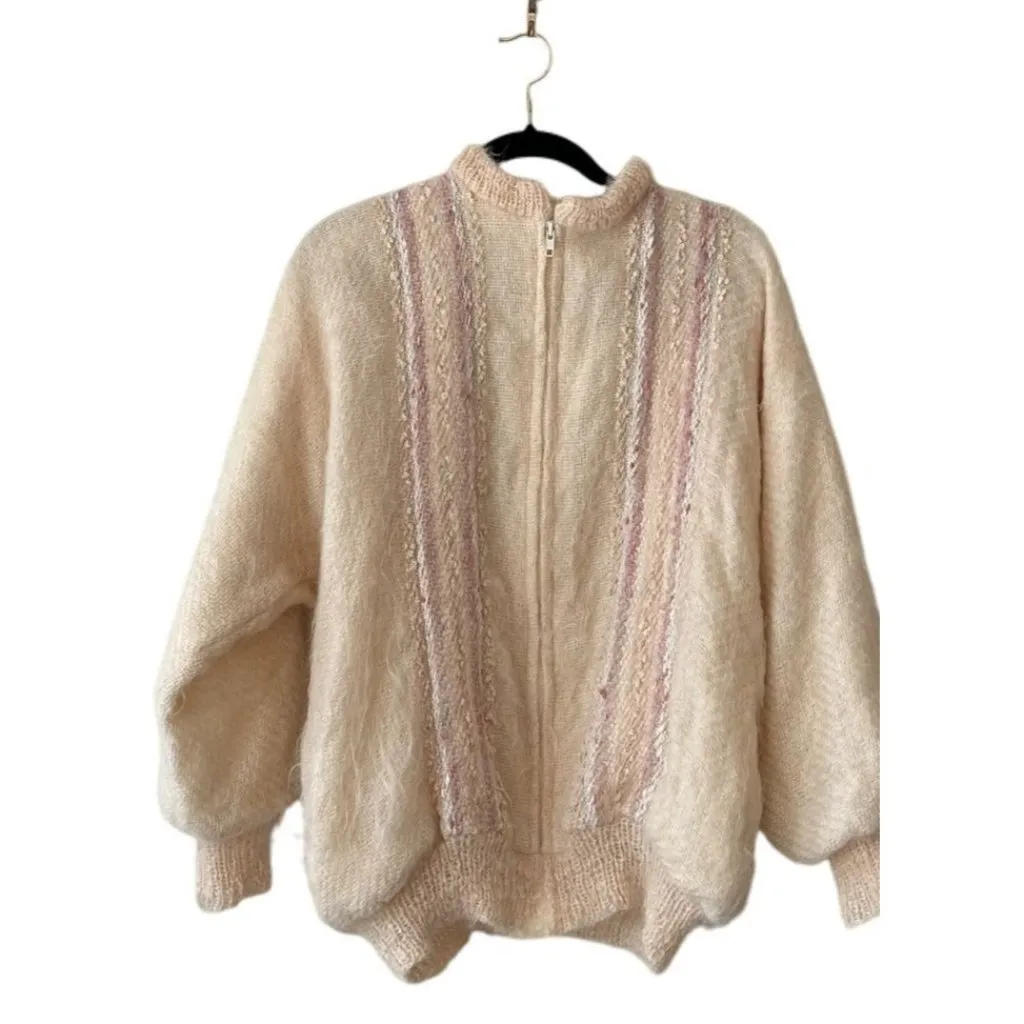 Vintage 80s Mohair Blend Zip - Image 3