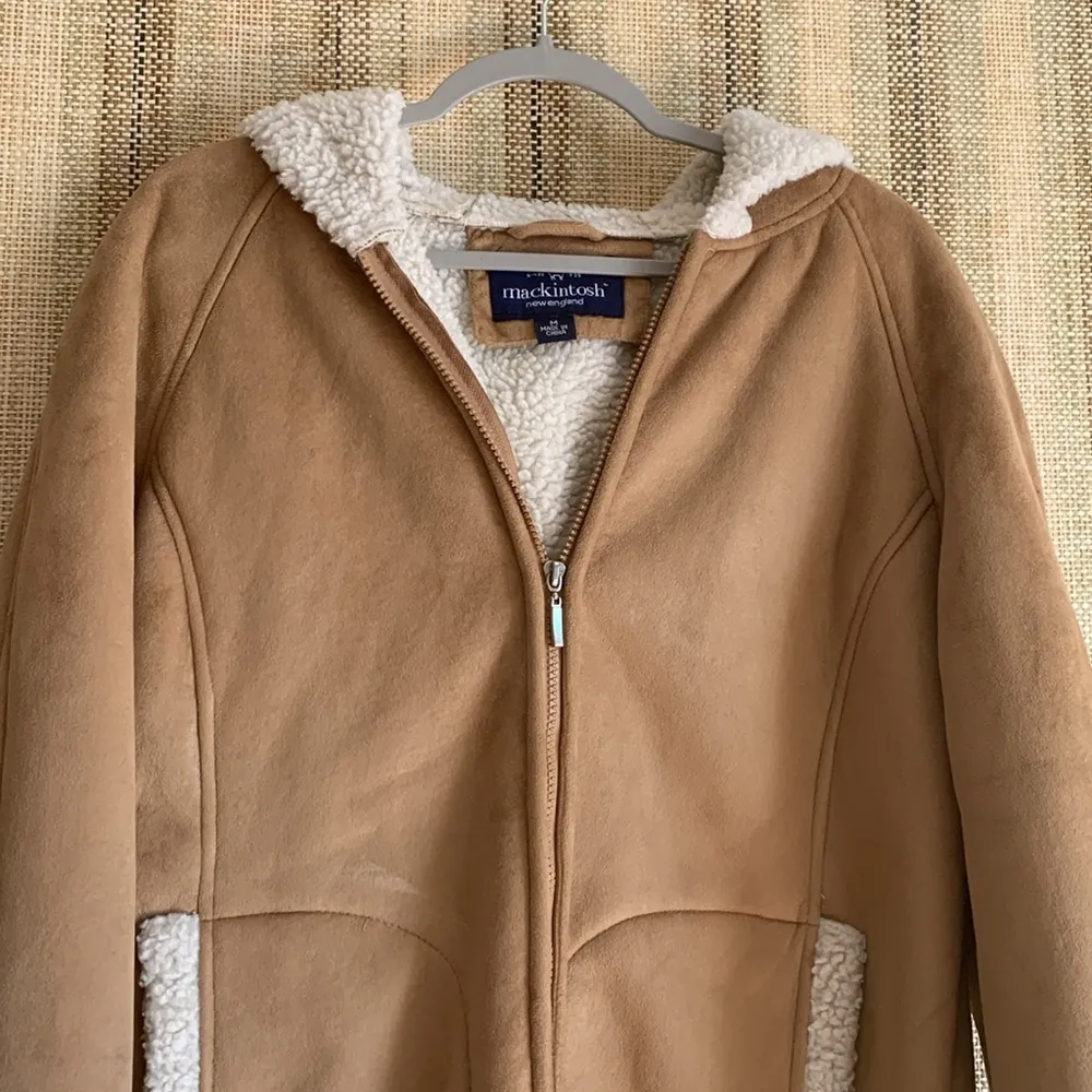 Mackintosh New England Faux Fur Coat Size M Women’s Jackets Beige Neutral Tan Size M - Image 2