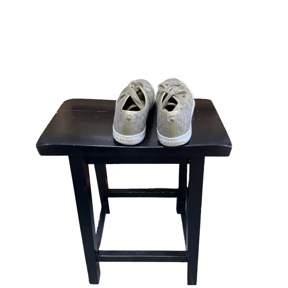 Women's Guess Sneakers, Size 8, Gold - Image 3