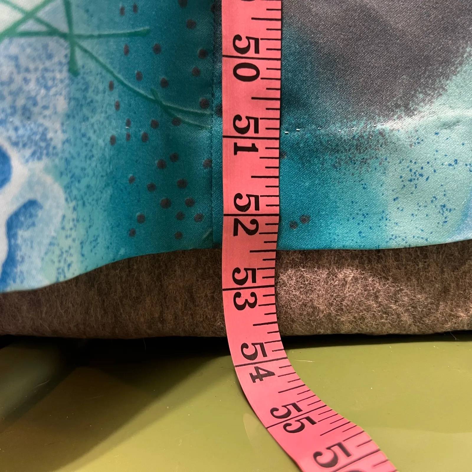 Vintage 60s Montgomery Ward Mid Century Mod Atomic Print Robe House Coat‎ Dress Blue Size M - Image 3