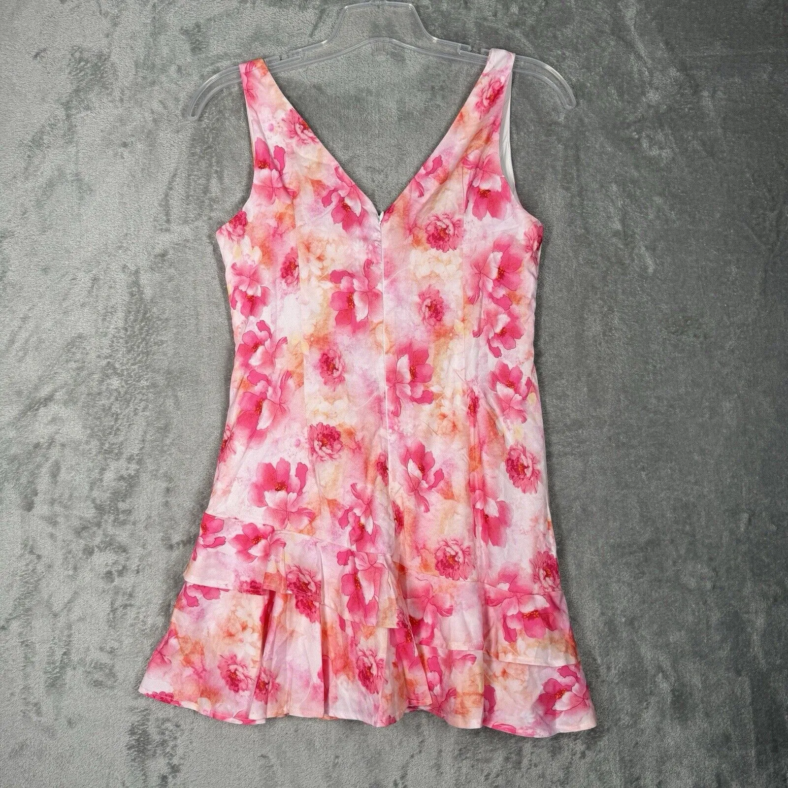 Morning Mist‎ Dress Womens 8 Pink Floral Flowers Mini Feminine Romantic Flirty - Image 3