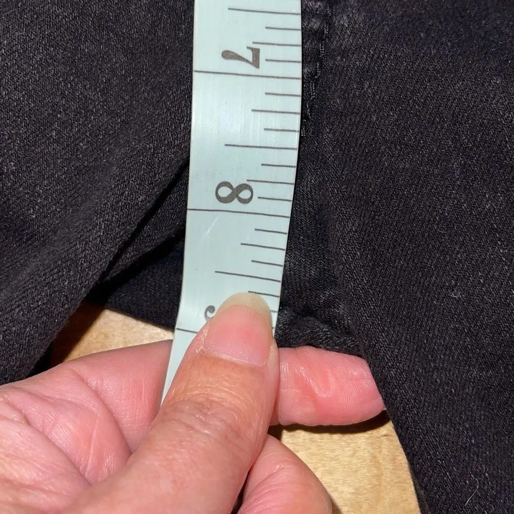 Lee Womens Embroidered Slender Secret Low Waist Slim Skinny Jeans Black Size‎ 27 - Image 9