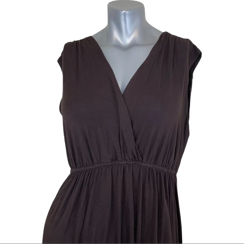 Spense Women's Dress Brown Medium Empire Waist Vneck Viscose Cap Sleeve - Image 5