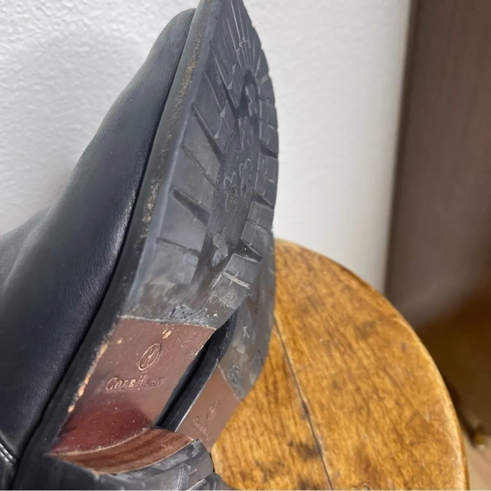 Vintage Cole Haan Size 6 Black Fur-Lined Boots Winter Warm 90's Y2k - Image 14