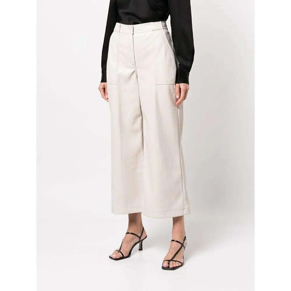 JONATHAN SIMKHAI STANDARD Vegan Judah Leather Pants in Bone 0 New Womens Trouser White - Image 16