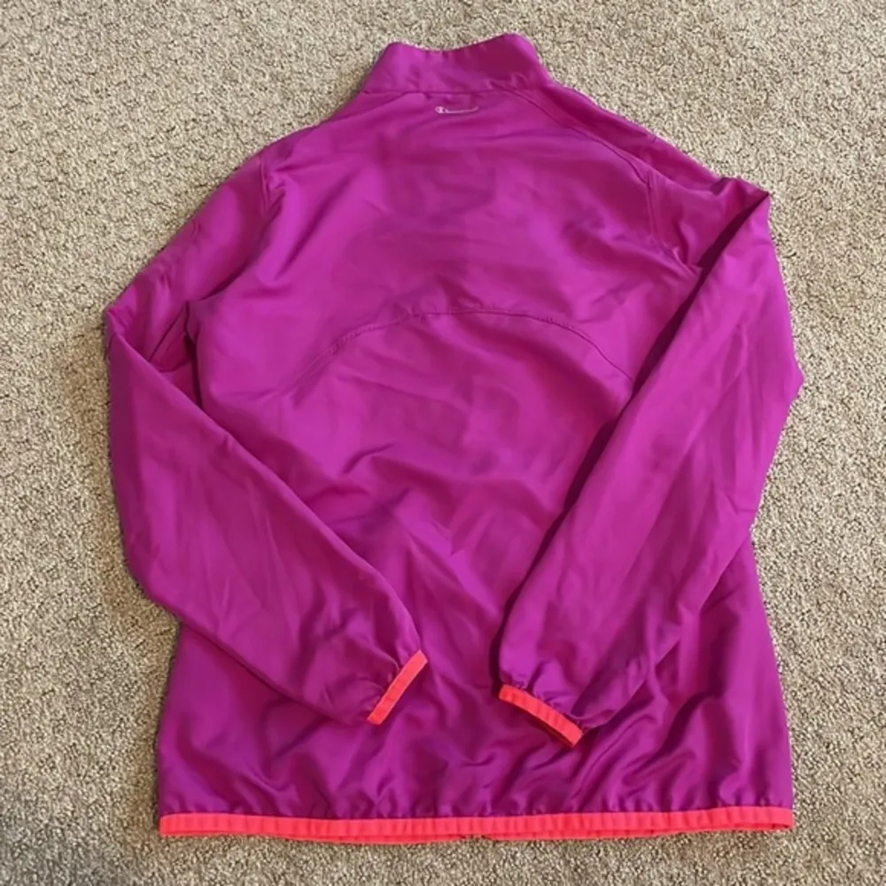 Champion Purple Full Zip Up Windbreaker Athletic Jacket - Image 2