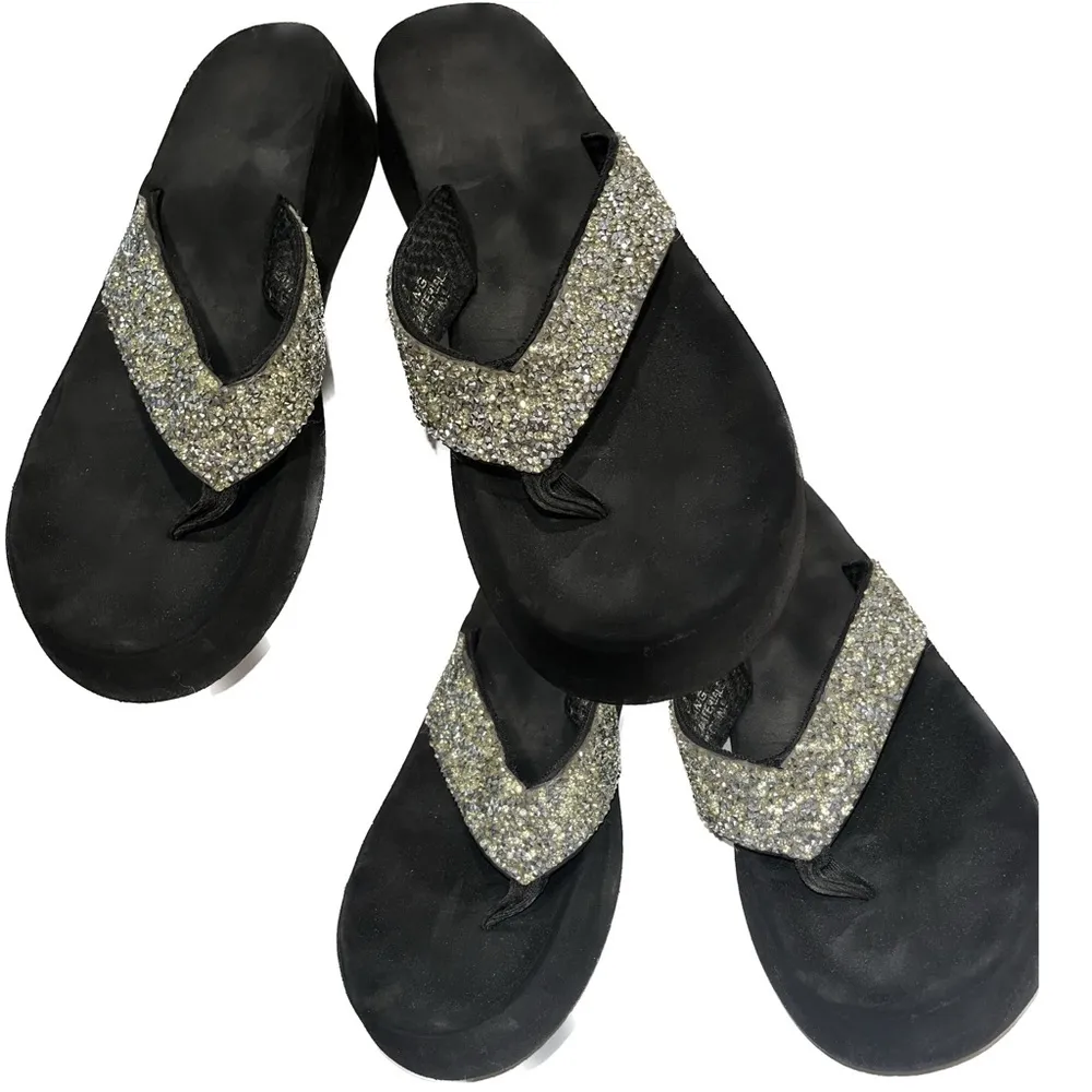 Corkys Womens Salvang Jeweled Bling Western Embroidery Flip Flop Sandal Size 10 - Image 3