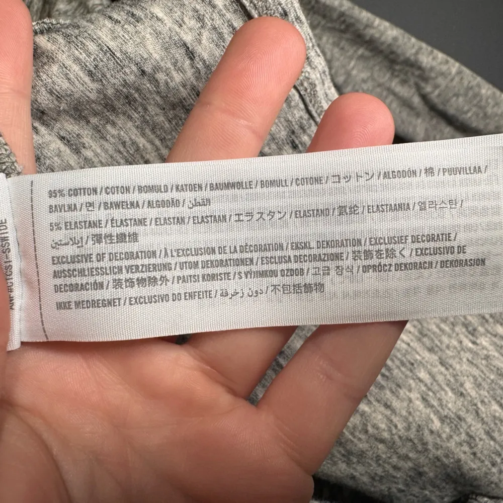 Hollister Juniors Long Sleeve Slim Fit Lace Up Grey Shirt Size L Large - Image 5