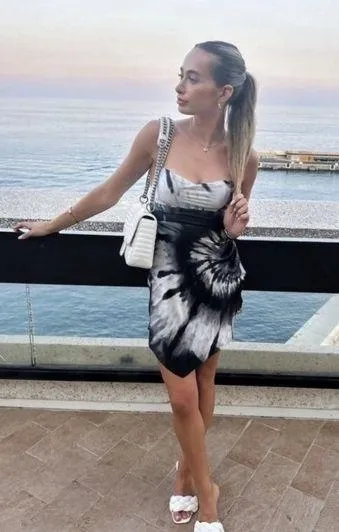 RETROFETE Auris Dress in Black Tie Dye - Image 1