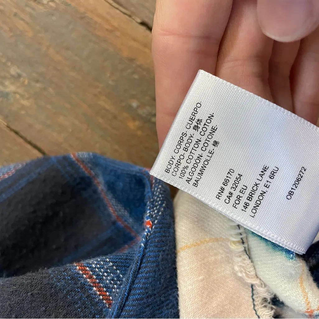 BDG Rayne Flannel Bleached Mixed Button Up Shirt UO Urban Outfitters - Sz L 💕🎀 - Image 12