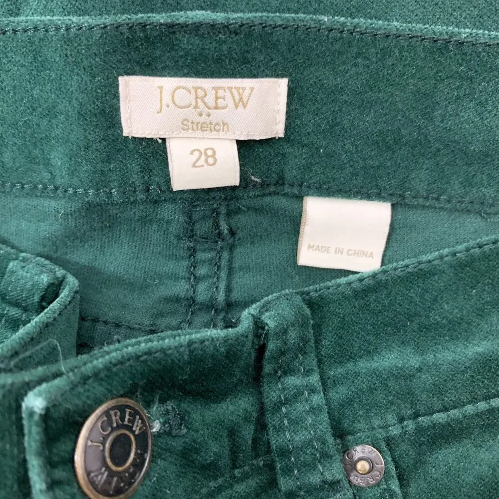 J Crew Factory Pants 28 Green Skinny Stretch Workwear Casual - Image 6