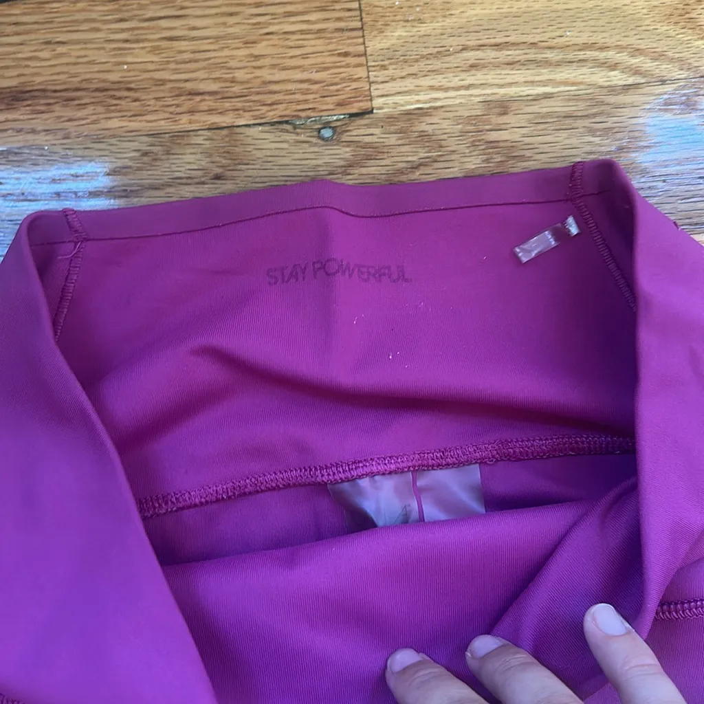 CALIA Pomegranate Punch POWER SCULPT Leggings Pink Size L - Image 6