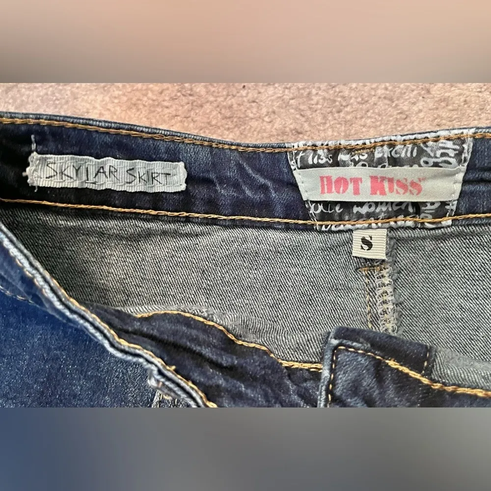 Women’s Blue Denim Mini Skirt with Button Closure - Image 6