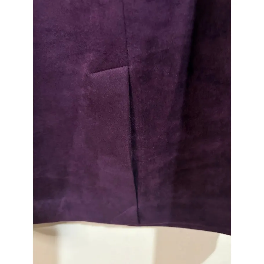 Calvin Klein Eggplant Faux Suede Short Sleeve Sheath Dress Size 12 NWOT - Image 7