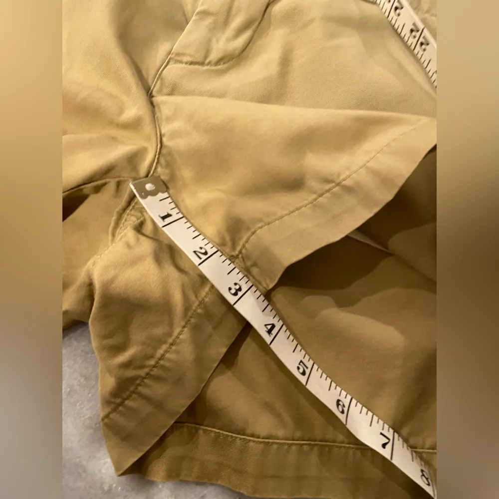 Ralph Lauren Sport Size 4 Khaki Tan Cotton Twill Zip Up Chino Shorts - Image 7