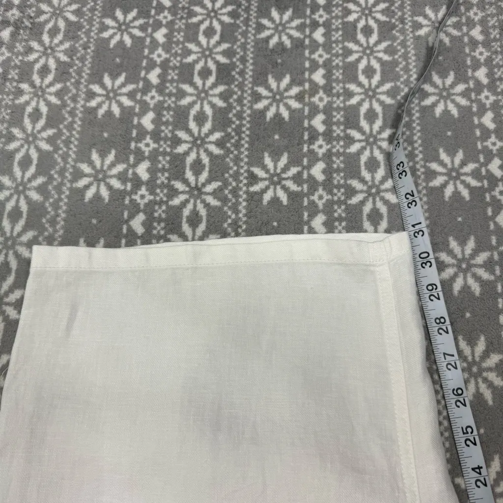 NWT Massimo Dutti Women's Wide Leg 100% Linen Pants In White Size 12 - Image 14