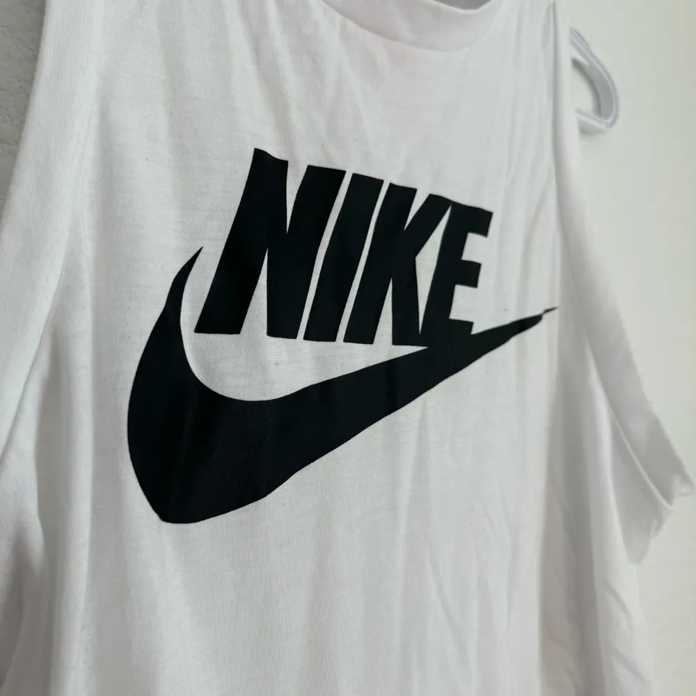 Women's Nike Court Advantage Tennis Tank Top White Black Logo Size S - Image 4