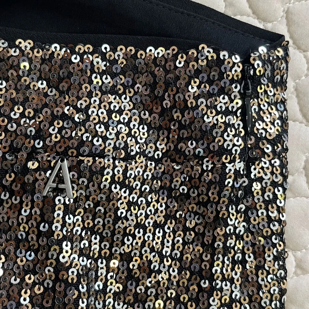 $ 350 NWT Twinset Women's Sequin Sparkle High Waist Pants Size XXS - Image 9