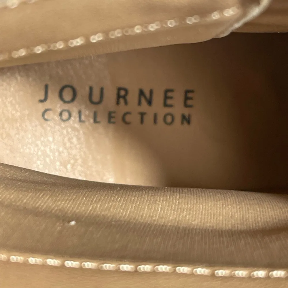 Journee Collection Gray Suede Ankle Boots WD11 Block Heel Side Zip Booties - Image 10