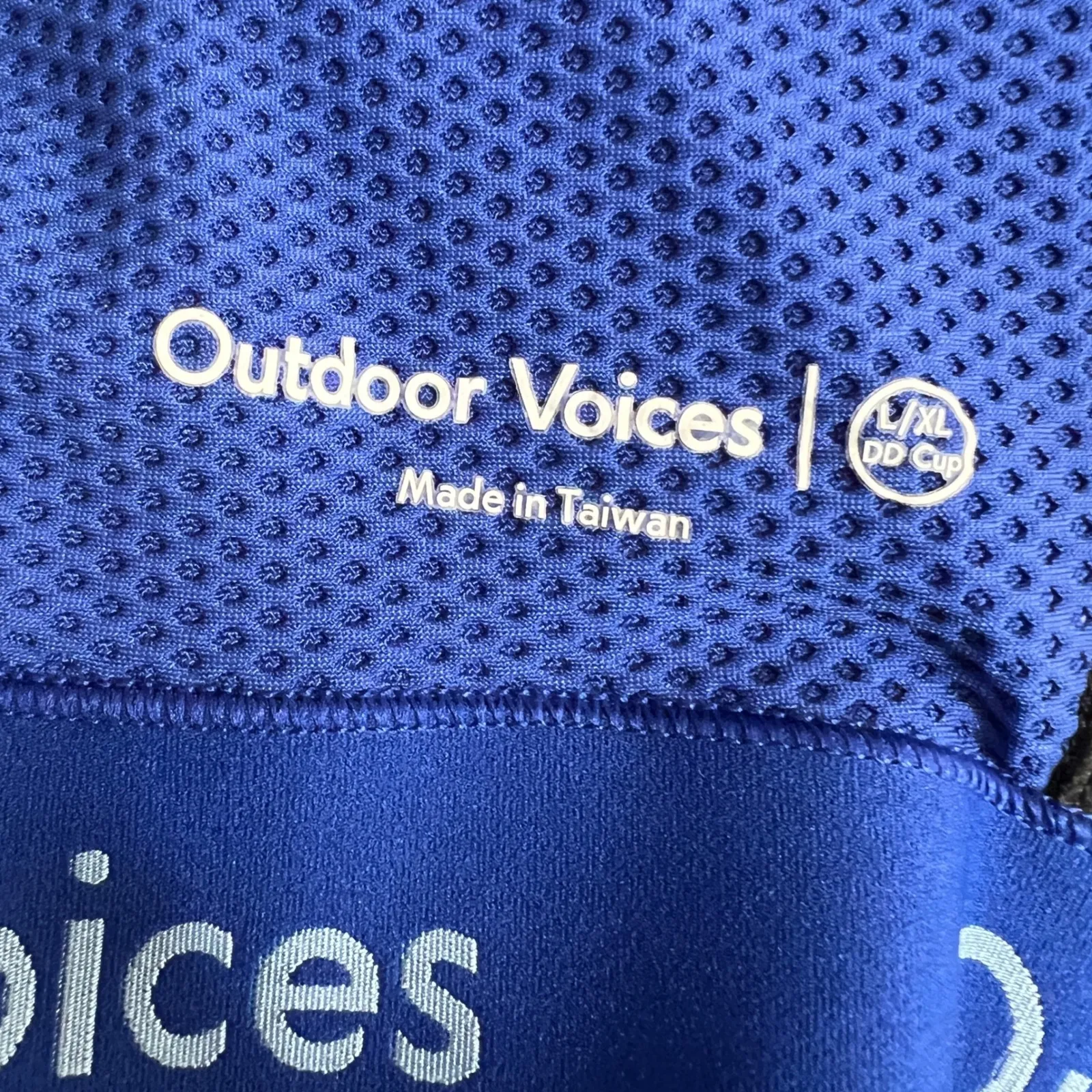 Outdoor Voices Court Dress L/XL DD Cup Blue Tennis Pickleball Zip Built-in Bra - Image 5