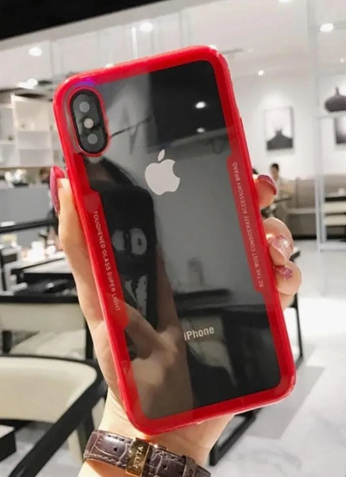 iPhone XS X Fashion Shockproof Tempered Glass Case - Image 7