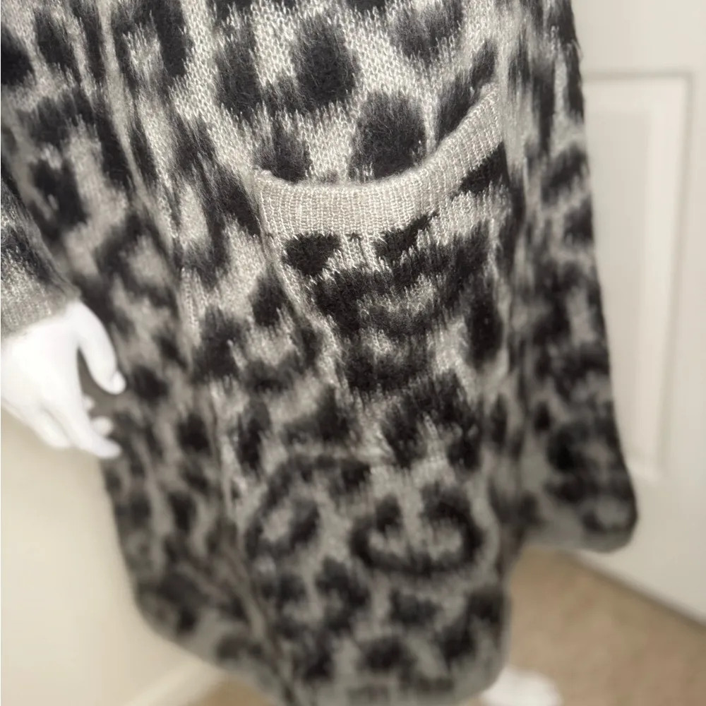 Torrid Long Sweater Coat/Cardigan Leopard Print Size 2. - Image 9