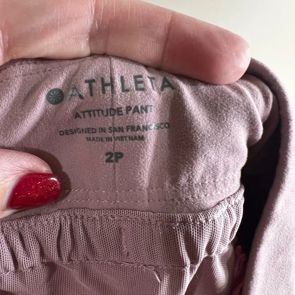 Athleta mid rise attitude pant 2p mauve pink - Image 2