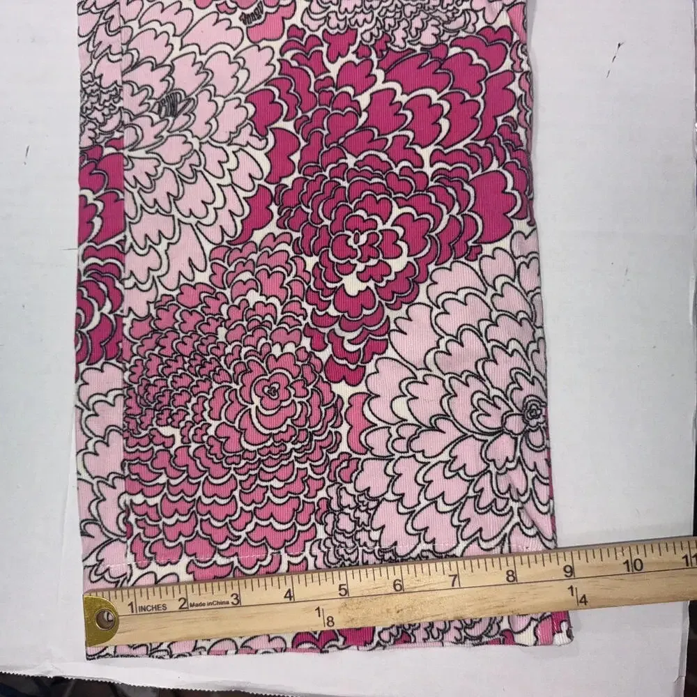 Lilly Pulitzer Vintage Preppy Designer Printed Corduroy Palm Beach Pants Size 6 - Image 4