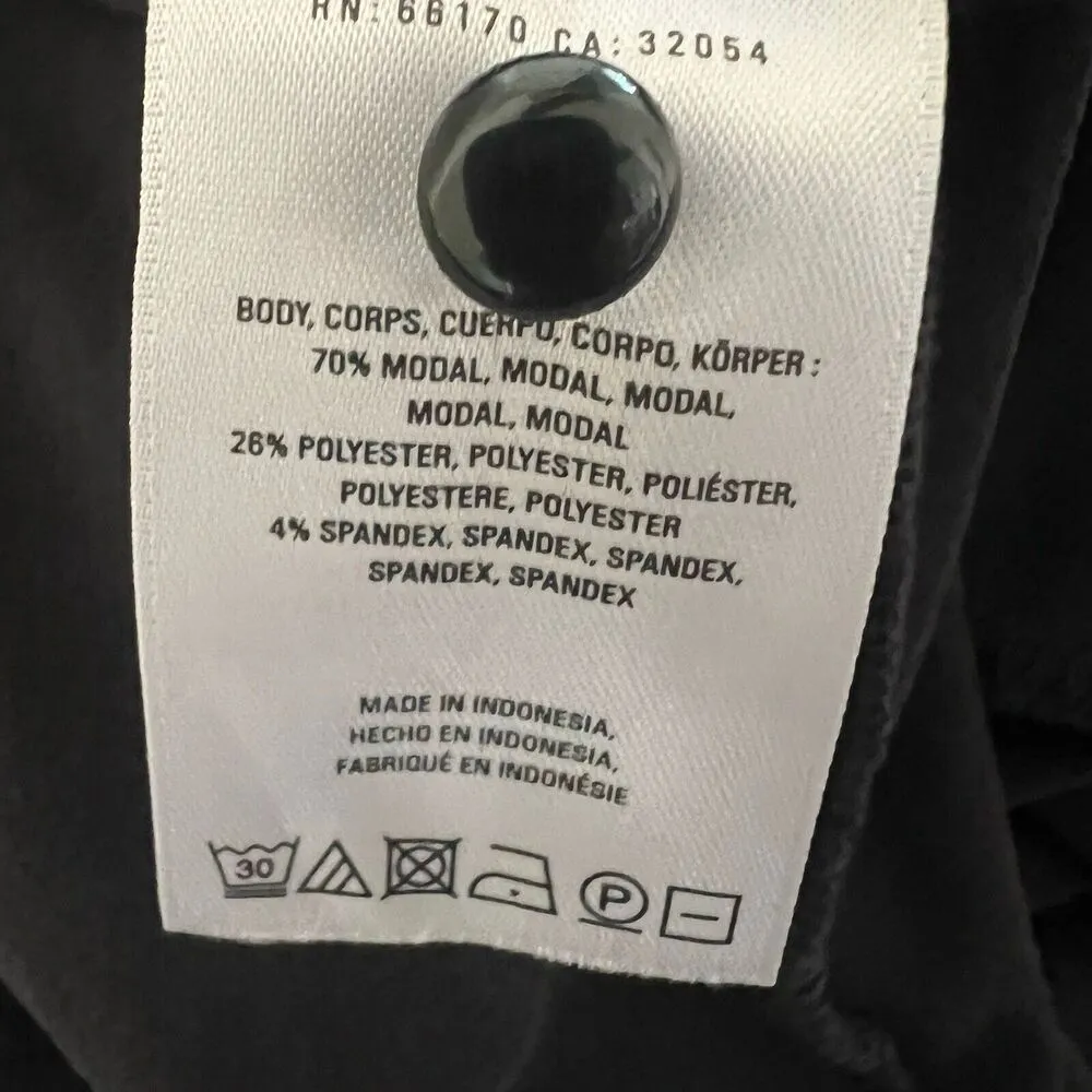 Anthropologie Avril Tee Dress Flutter Ruffled Sleeve Size Small Black Matte - Image 14