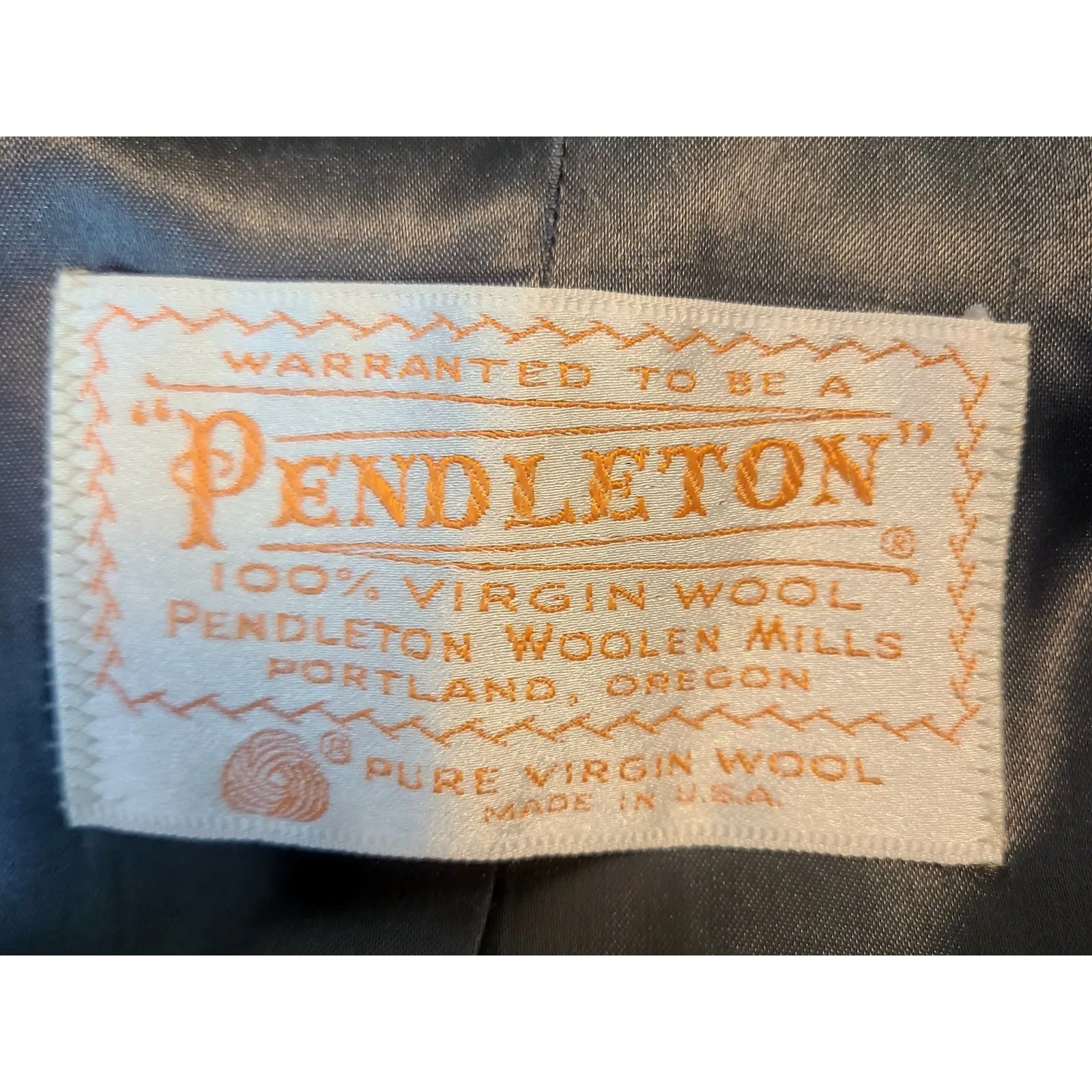 Vtg Pendleton Belted Long Coat Women's Herringbone Virgin Wool Trench 70s 80s - Image 5