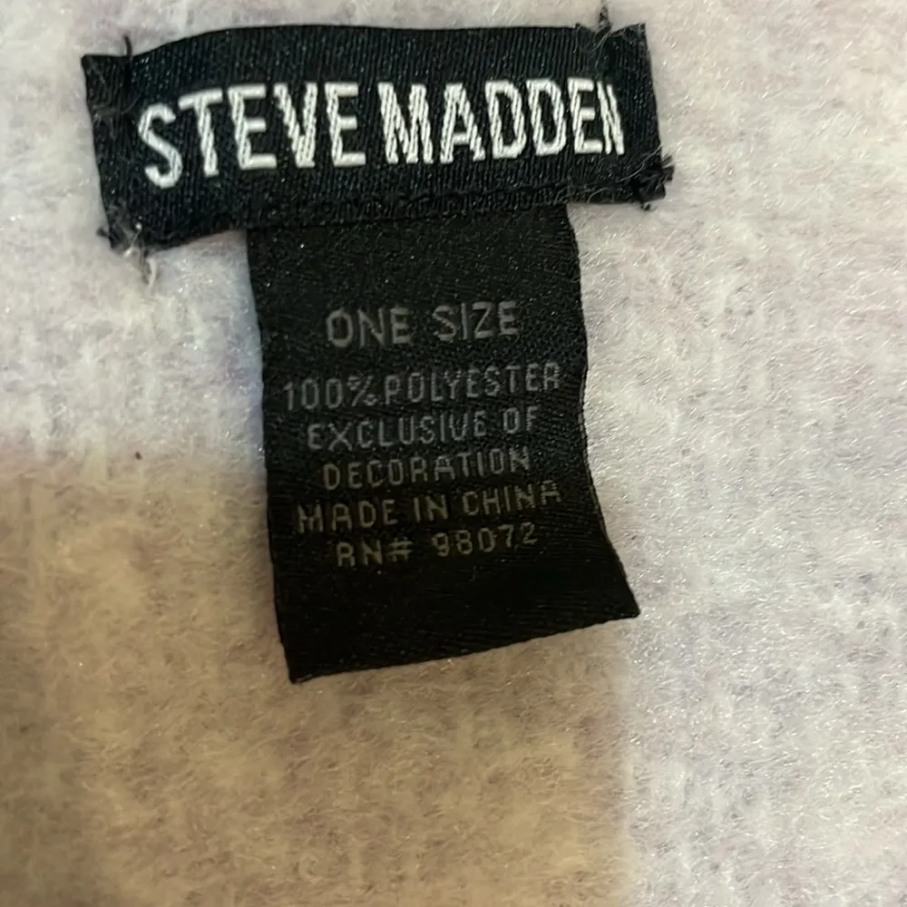 Womens Steve Madden Plush Plaid Scarf - Image 4