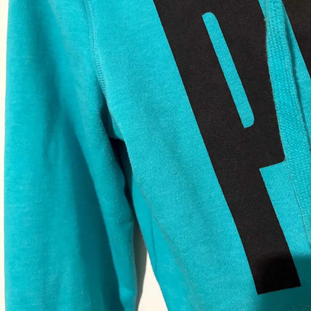 Victoria's Secret PINK Oversized Boyfriend Fit Tunic Full-Zip Hoodie Blue medium - Image 5