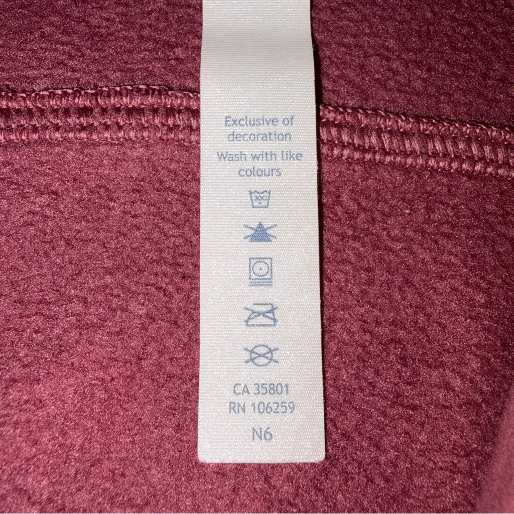 Lululemon Cotton Fleece Pixie Floral So Merlot Redwood Scuba Hoodie Jacket 4 - Image 11