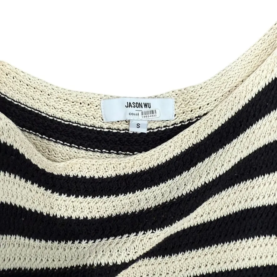 Jason Wu X RTR Striped Knit Dress in Black/Cream, Size S - Image 7