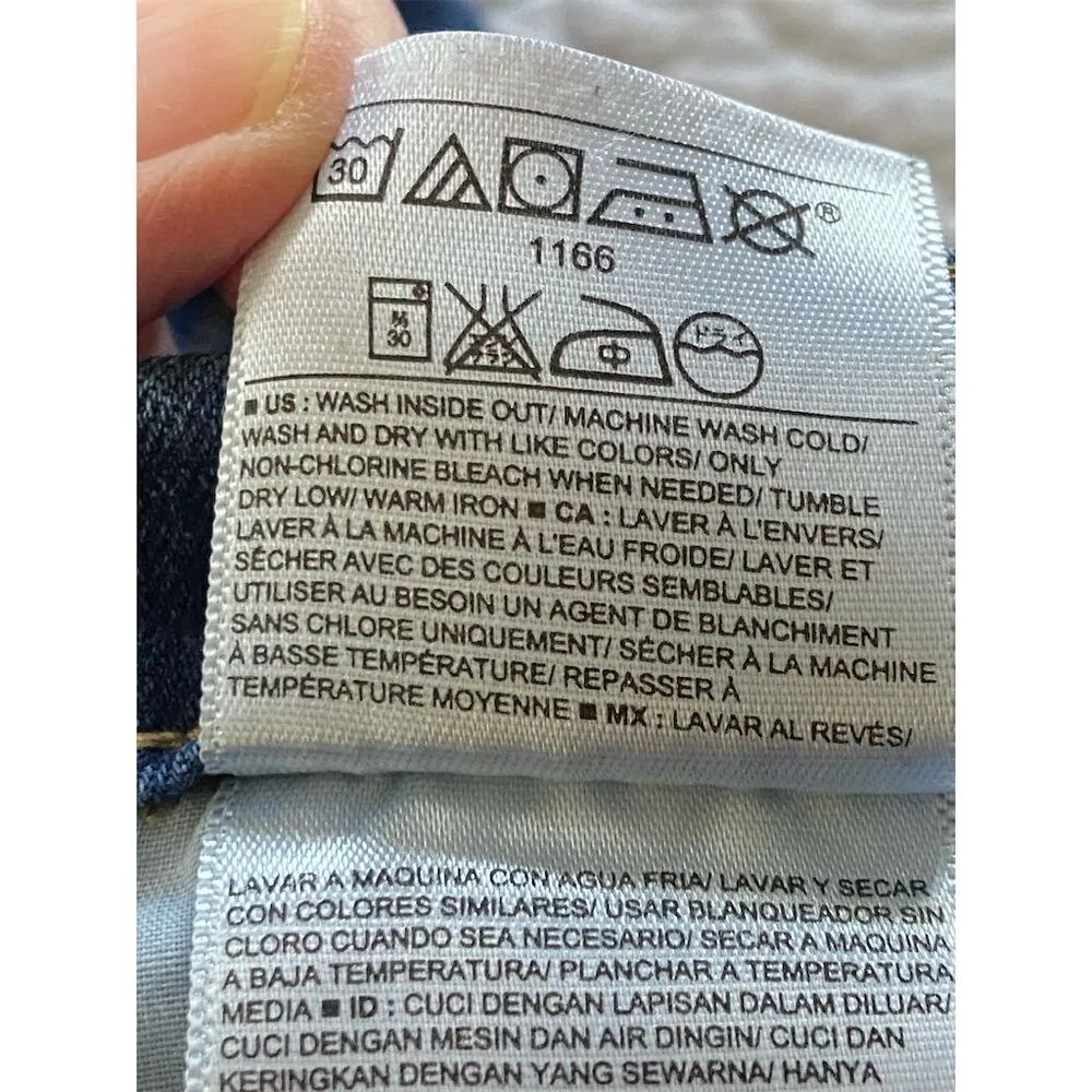 Old Navy Curvy Profile Mid Rise Jeans Blue Size 12 Long Slim Straight Leg - Image 5