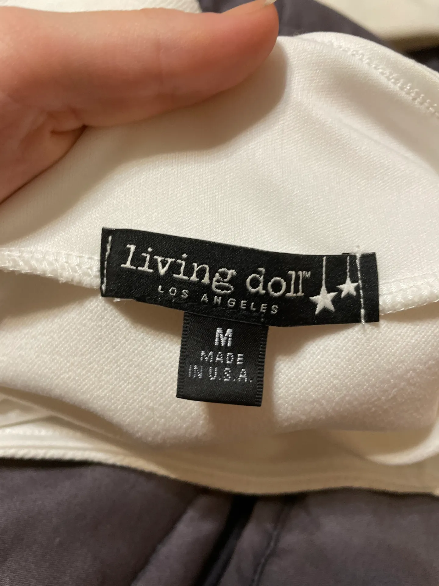 LA White Retro Scoop Neck Top - Image 4