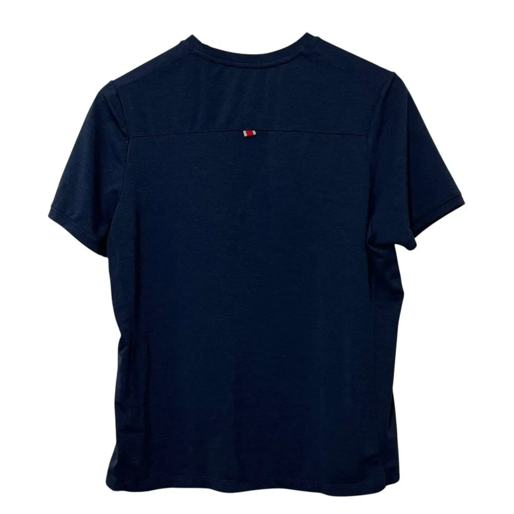 Tracksmith Session Tee Women’s Medium Navy Stretch UV Protection Breathable Blue - Image 2