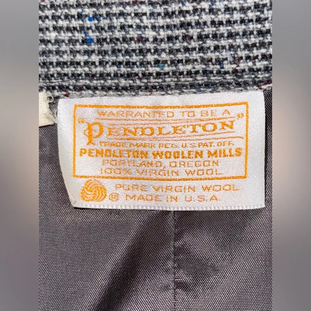 Vintage Pendleton 100% Virgin Wool Houndstooth Skirt - Image 4