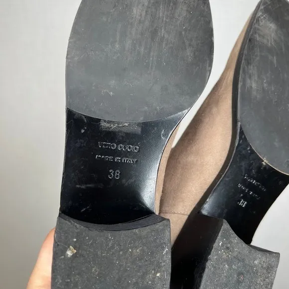 Walin & Wolff Ankle Boots Taupe Suede Leather Chelsea Booties Size 38 Italy Tan - Image 5