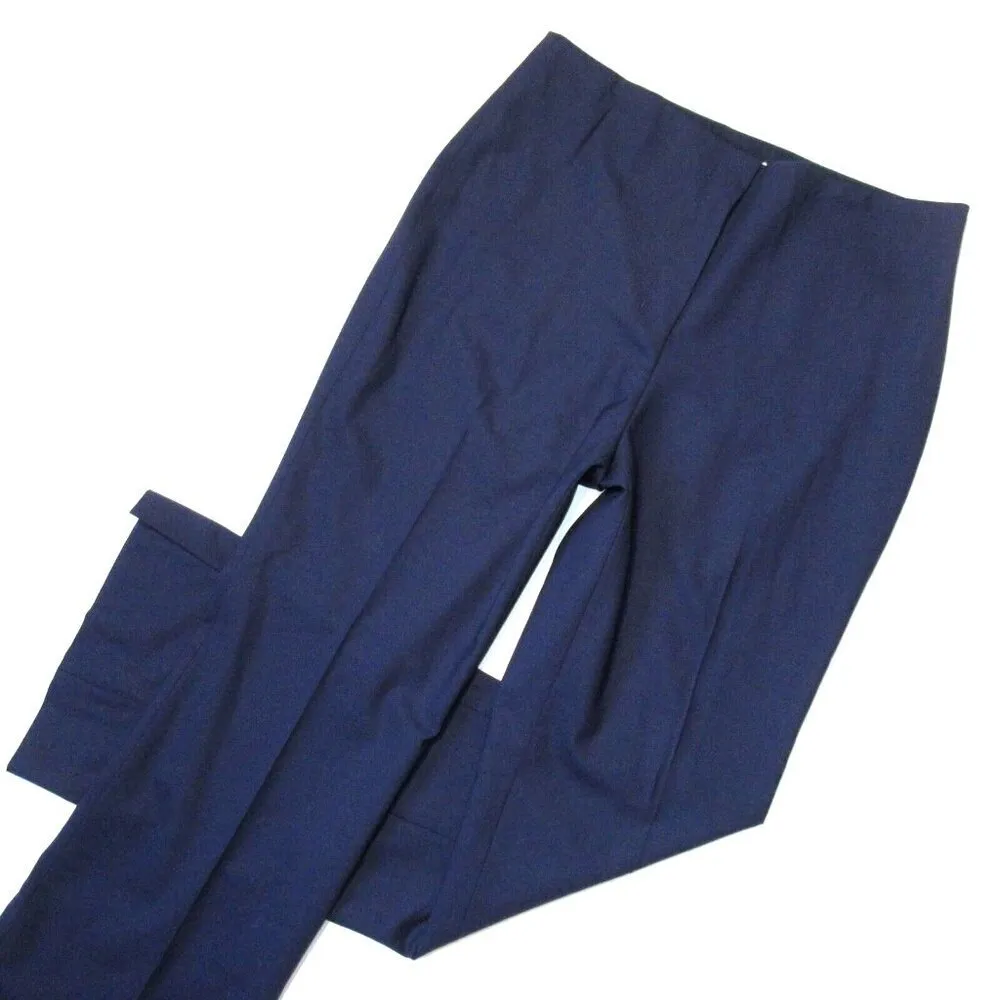 NWT MM. LaFleur Clooney in Deep Indigo Blue Washable Wool Slit Hem Pants 8 $225 - Image 2