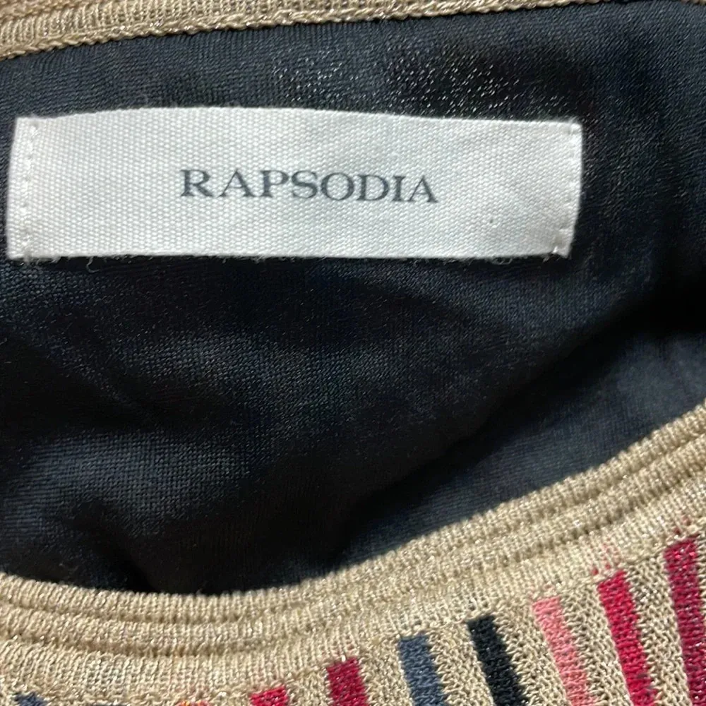 Rapsodia Metallic Stripe Dress Red - Image 7