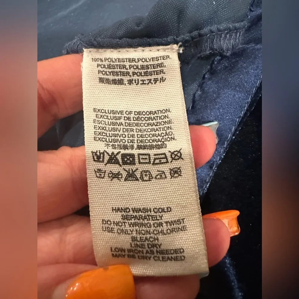 Free People Velvet Blue Sleeveless Halter Dress - Image 10