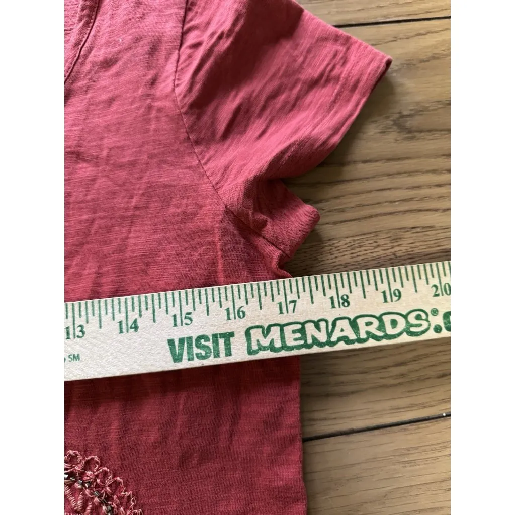 St Johns Bay T Shirt Women Sz Small Short Sleeve Embroidered Cotton Lightweight - Image 5